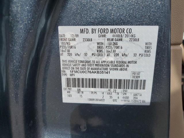 2010 Ford Escape Xls VIN: 1FMCU0C76AKB35141 Lot: 54241274