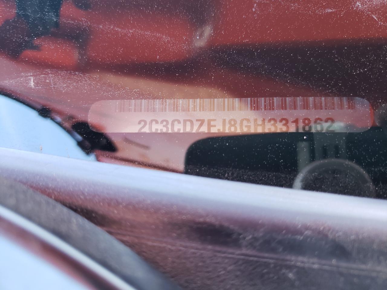 2C3CDZFJ8GH331862 2016 Dodge Challenger R/T Scat Pack