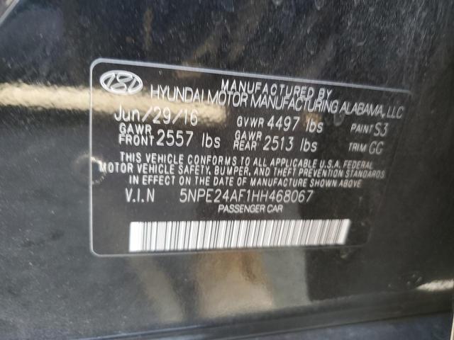 2017 Hyundai Sonata Se VIN: 5NPE24AF1HH468067 Lot: 53096044