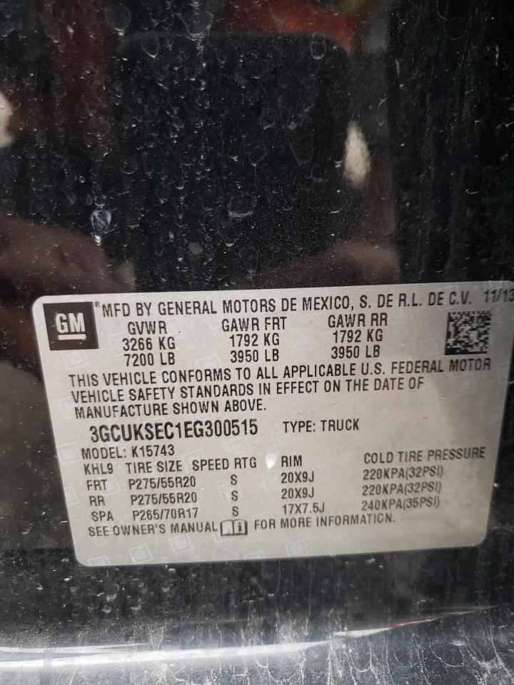 3GCUKSEC1EG300515 2014 Chevrolet Silverado K1500 Ltz