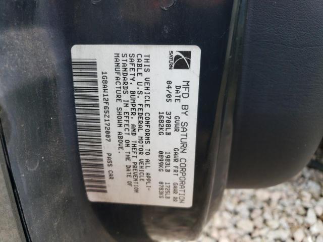 2005 Saturn Ion Level 3 VIN: 1G8AW12F65Z172007 Lot: 55475484