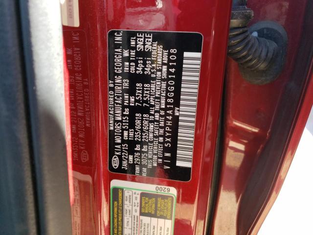 2016 KIA SORENTO EX - 5XYPH4A18GG014108