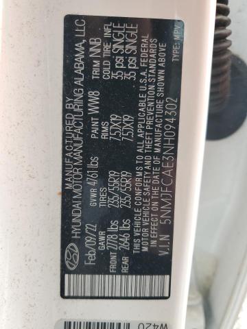 2022 HYUNDAI TUCSON SEL - 5NMJFCAE3NH094302