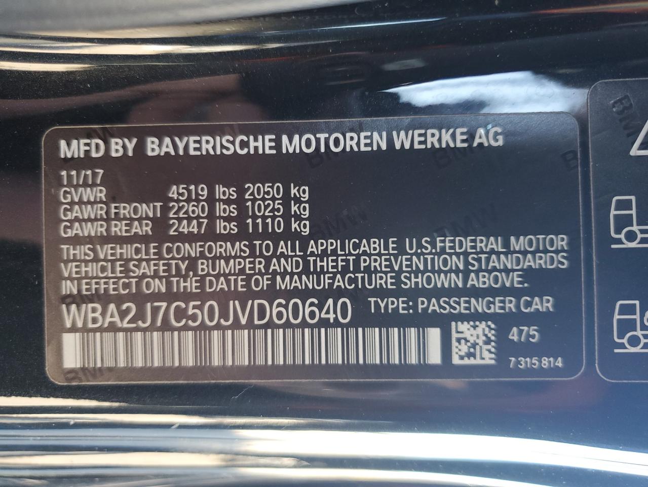 WBA2J7C50JVD60640 2018 BMW M240Xi