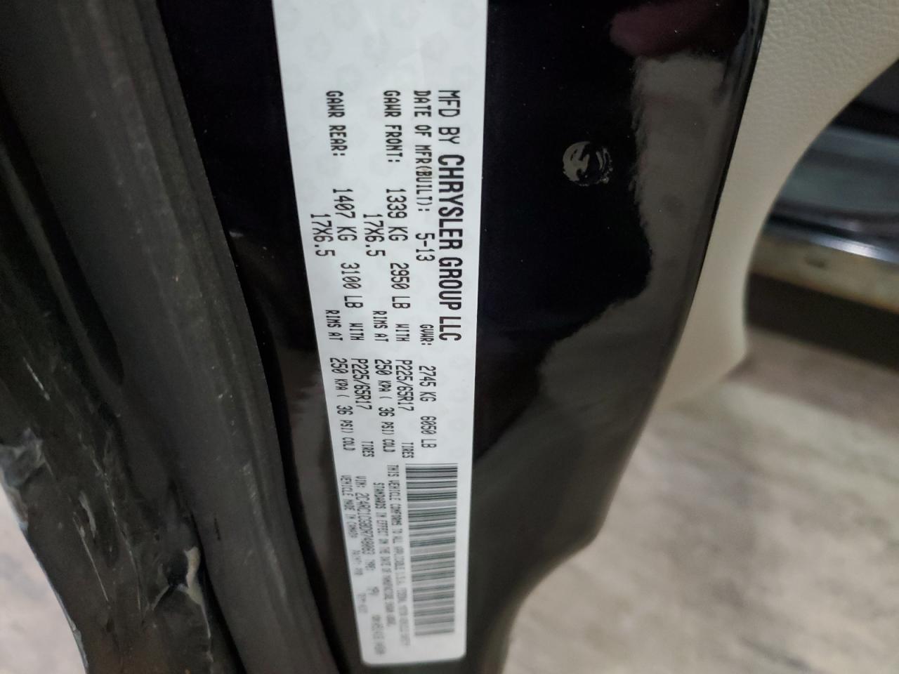 2C4RC1CG8DR748083 2013 Chrysler Town & Country Touring L