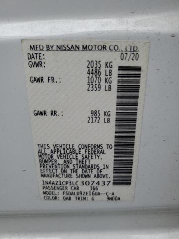 2020 Nissan Leaf Sv VIN: 1N4AZ1CP3LC307437 Lot: 55626954