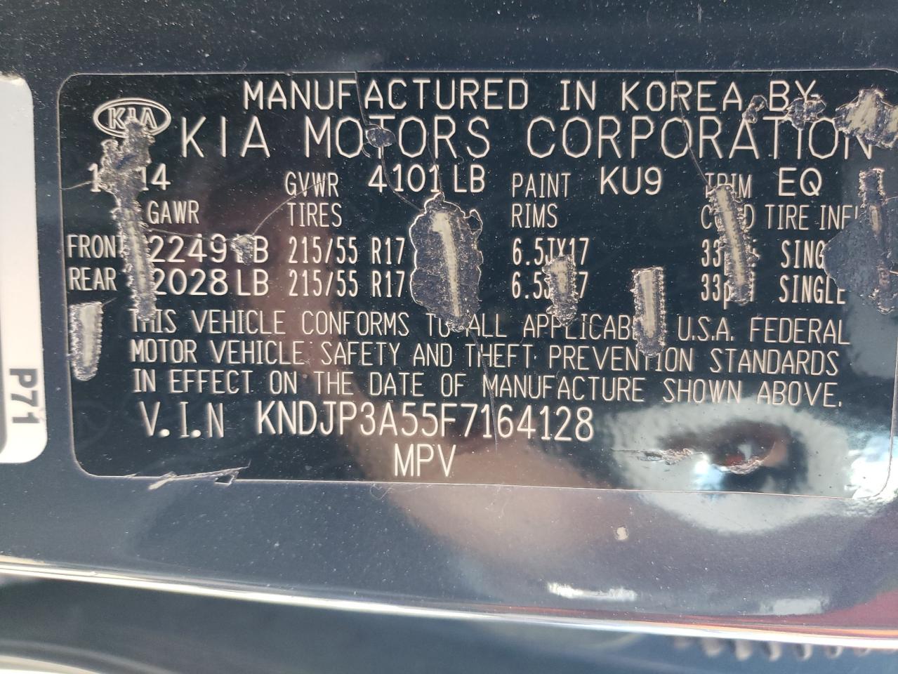 KNDJP3A55F7164128 2015 Kia Soul +