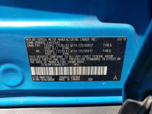 2019 TOYOTA RAV4 LE - 2T3G1RFV1KW042811