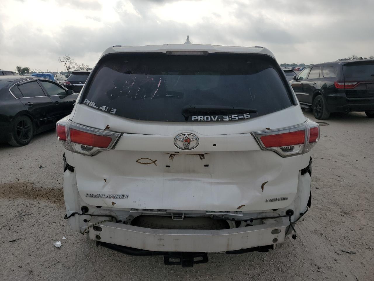 5TDYKRFH2GS185786 2016 Toyota Highlander Limited