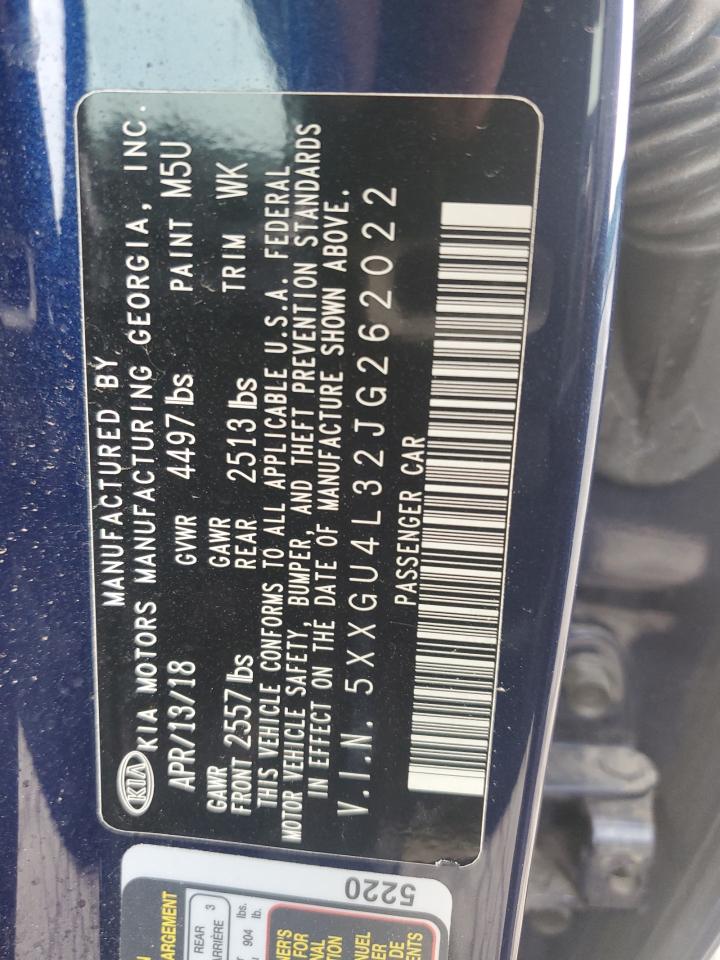 5XXGU4L32JG262022 2018 Kia Optima Ex