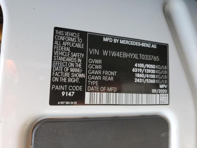 2020 Mercedes-Benz Sprinter 2500 VIN: W1W4EBHYXLT033765 Lot: 55131474