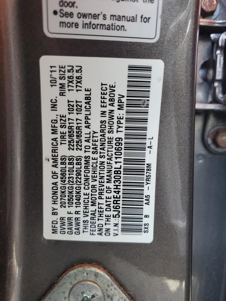 5J6RE4H30BL110699 2011 Honda Cr-V Lx