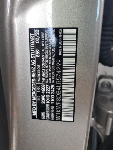 2020 Mercedes-Benz C 300 VIN: W1KWF8DB4LR574299 Lot: 57022914