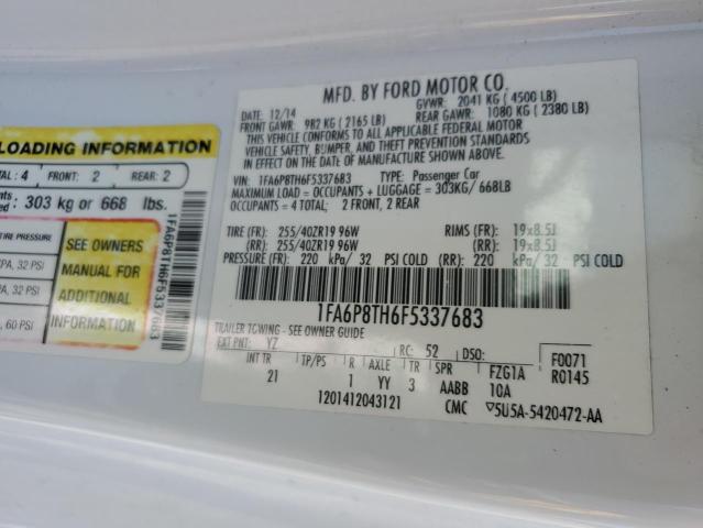 2015 Ford Mustang VIN: 1FA6P8TH6F5337683 Lot: 55801634