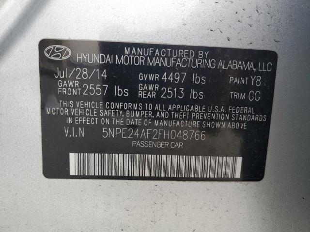 2015 Hyundai Sonata Se VIN: 5NPE24AF2FH048766 Lot: 53444984