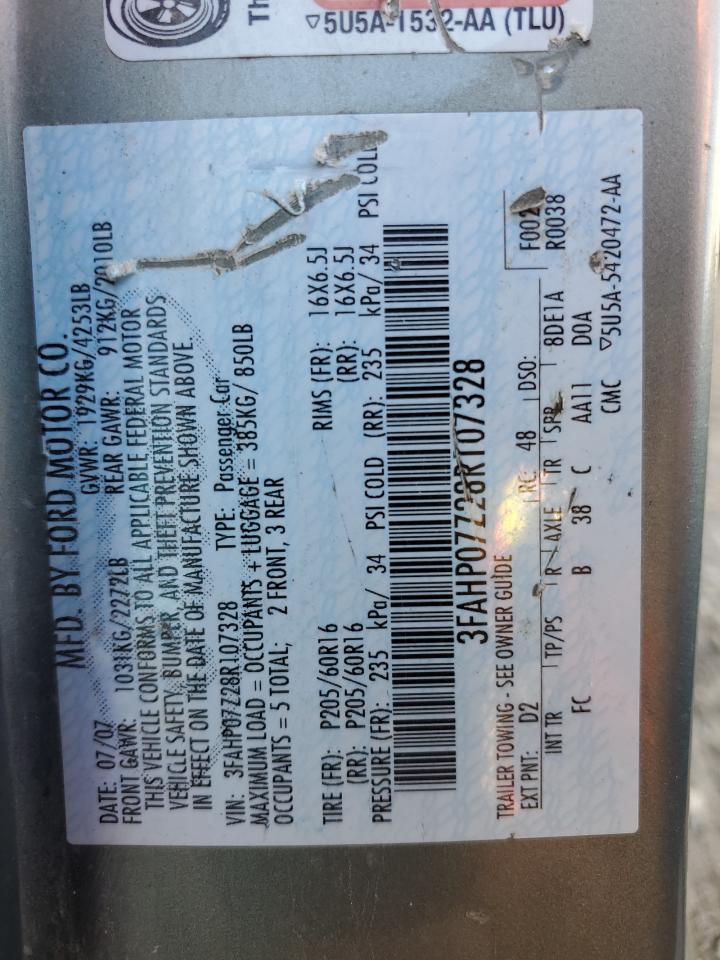 3FAHP07Z28R107328 2008 Ford Fusion Se