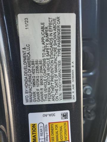 1HGCY1F26RA017835 Honda Accord LX 12