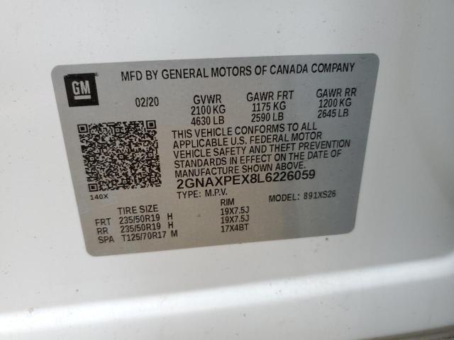 2020 Chevrolet Equinox Premier VIN: 2GNAXPEX8L6226059 Lot: 54521594