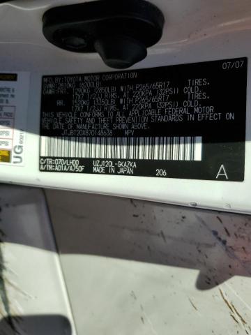 2007 Lexus Gx 470 VIN: JTJBT20X870148638 Lot: 55814934