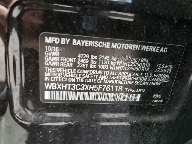 2017 BMW X1 XDRIVE2 WBXHT3C3XH5F76118
