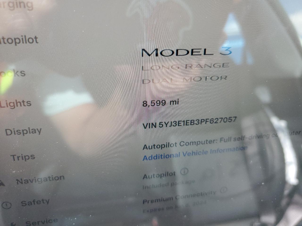 5YJ3E1EB3PF627057 2023 Tesla Model 3