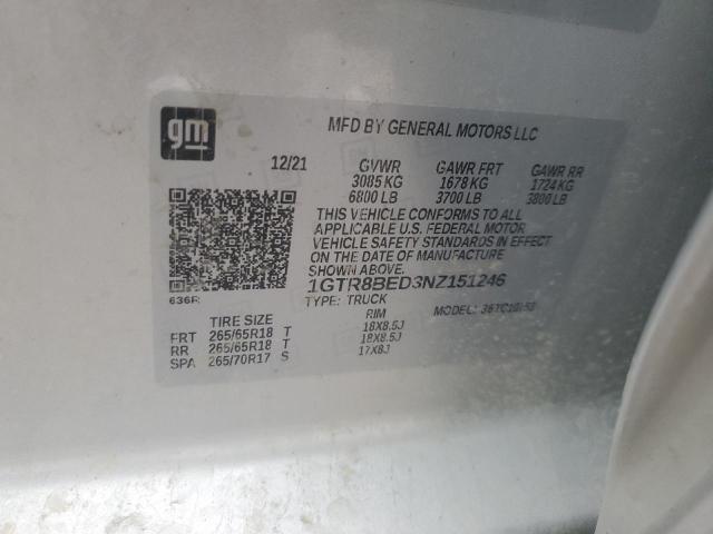 2022 GMC SIERRA LIM - 1GTR8BED3NZ151246