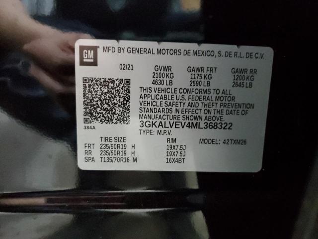 2021 GMC Terrain Slt VIN: 3GKALVEV4ML368322 Lot: 55250734