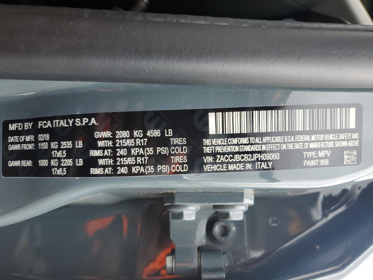 ZACCJBCB2JPH09060 2018 Jeep Renegade Trailhawk