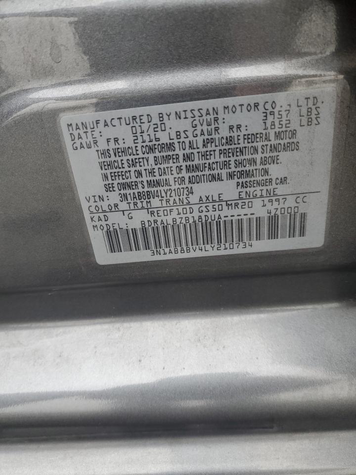 3N1AB8BV4LY210734 2020 Nissan Sentra S