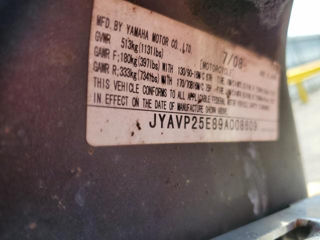 2009 YAMAHA XVS1300 CT JYAVP25E89A008609