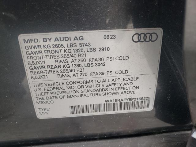 2023 Audi Sq5 Premium Plus VIN: WA1B4AFY5P2168225 Lot: 54802324