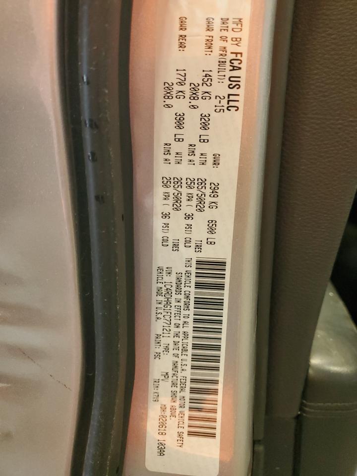 1C4RDHAG1FC771211 2015 Dodge Durango Sxt