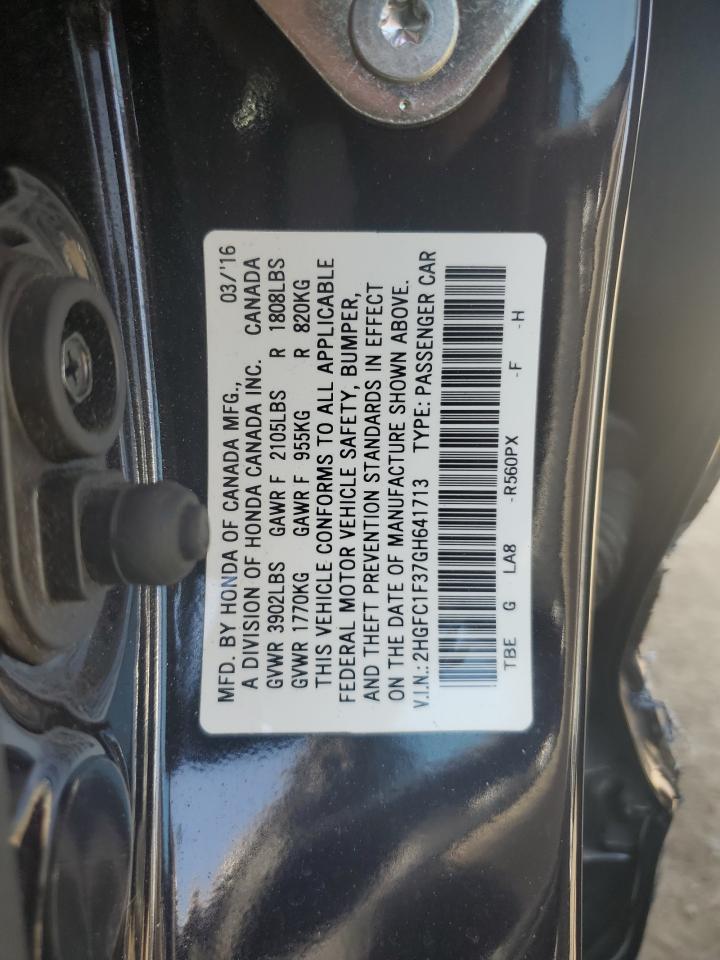 2HGFC1F37GH641713 2016 Honda Civic Ex