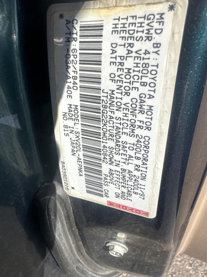 JT2BG22K0W0140842 1998 Toyota Camry Ce