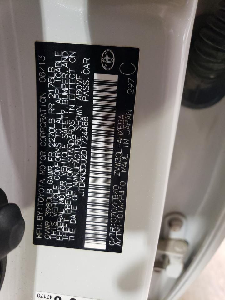 JTDKN3DU2D1724488 2013 Toyota Prius