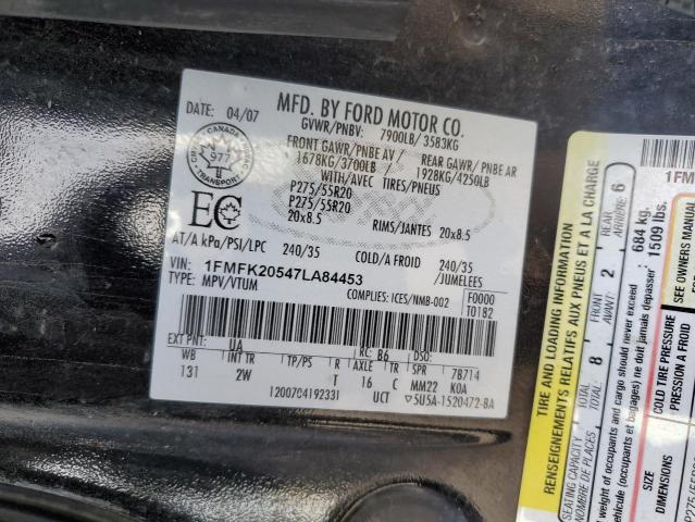 2007 Ford Expedition El Limited VIN: 1FMFK20547LA84453 Lot: 56450244