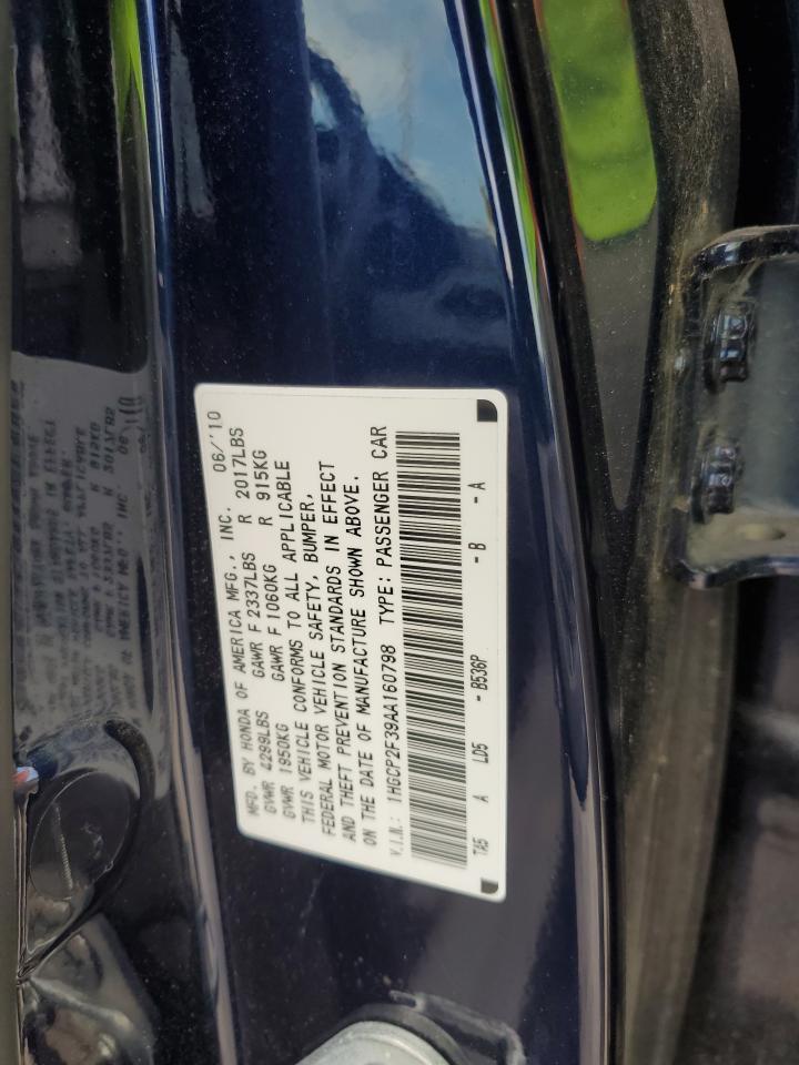 1HGCP2F39AA160798 2010 Honda Accord Lx