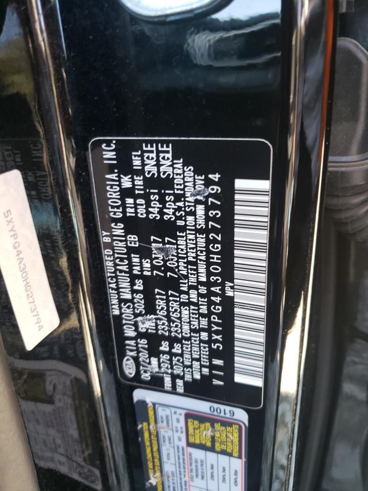 5XYPG4A30HG273794 2017 Kia Sorento Lx