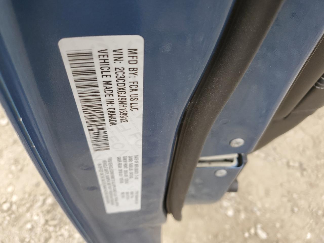 2C3CDXGJ9NH189912 2022 Dodge Charger Scat Pack