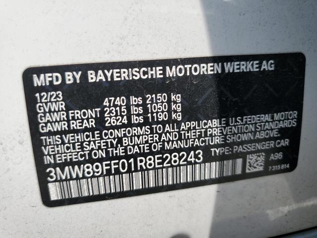 2024 BMW 330Xi VIN: 3MW89FF01R8E28243 Lot: 56257284