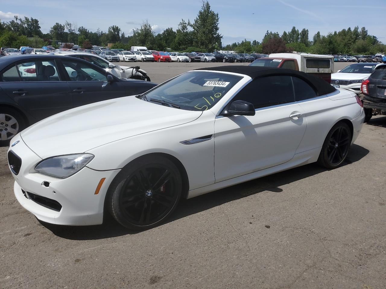 2012 BMW 650 I vin: WBALZ3C50CDL73187