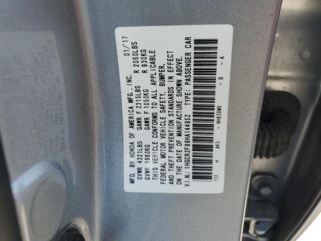 2017 HONDA ACCORD SED 1HGCR2F88HA144852