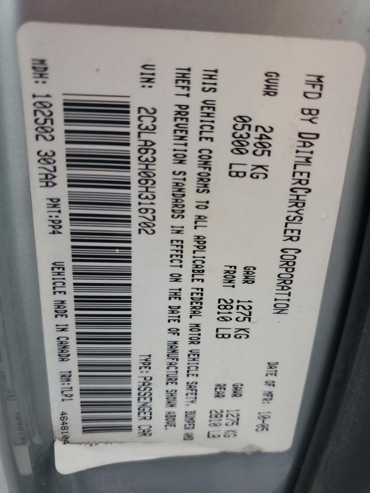 2C3LA63H06H316702 2006 Chrysler 300C