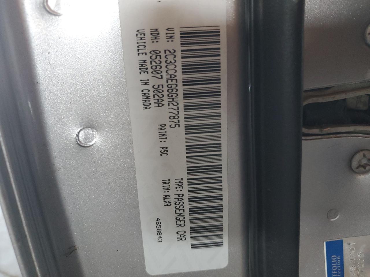 2C3CCAEG6GH277875 2016 Chrysler 300C