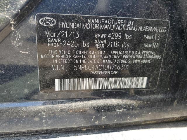2013 Hyundai Sonata Se VIN: 5NPEC4AC1DH716301 Lot: 57055284