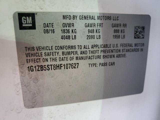 2017 Chevrolet Malibu Ls VIN: 1G1ZB5ST8HF107627 Lot: 53693934