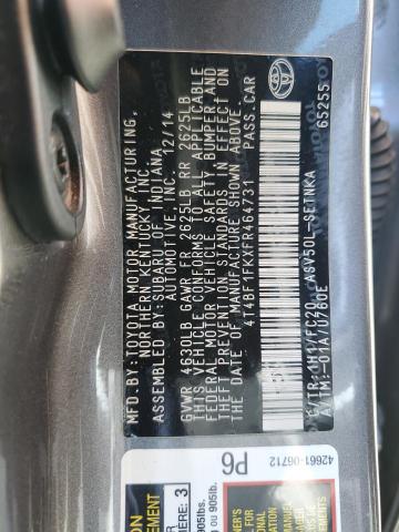 2015 Toyota Camry Le VIN: 4T4BF1FKXFR464731 Lot: 53817384