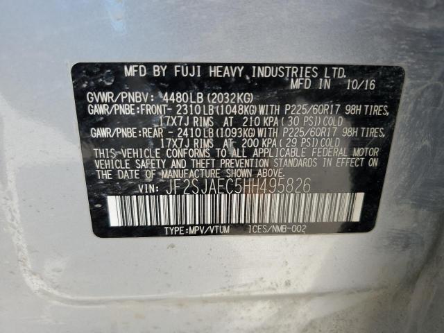 2017 Subaru Forester 2.5I Premium VIN: JF2SJAEC5HH495826 Lot: 56050364