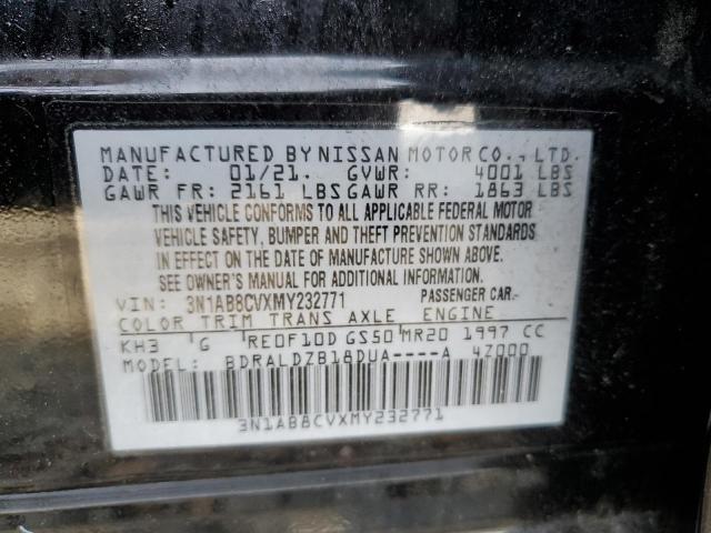 2021 Nissan Sentra Sv VIN: 3N1AB8CVXMY232771 Lot: 54603274