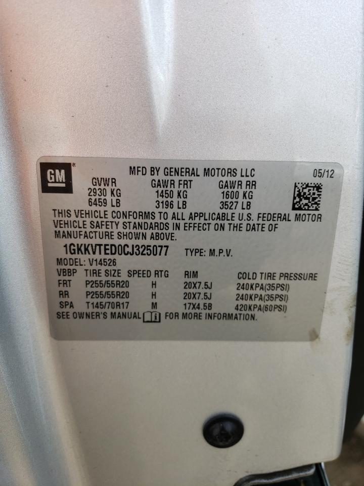 1GKKVTED0CJ325077 2012 GMC Acadia Denali